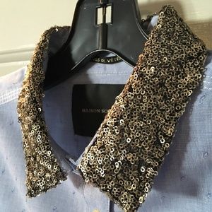 Maison Scotch & Soda Embellished Collared Shirt